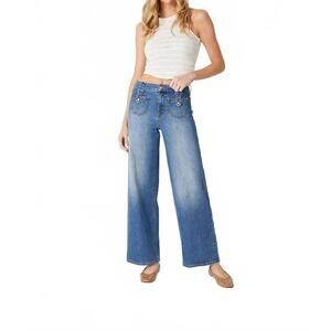 NEW LEVEL99 tribecca sailor wide leg jeans in daydreamer